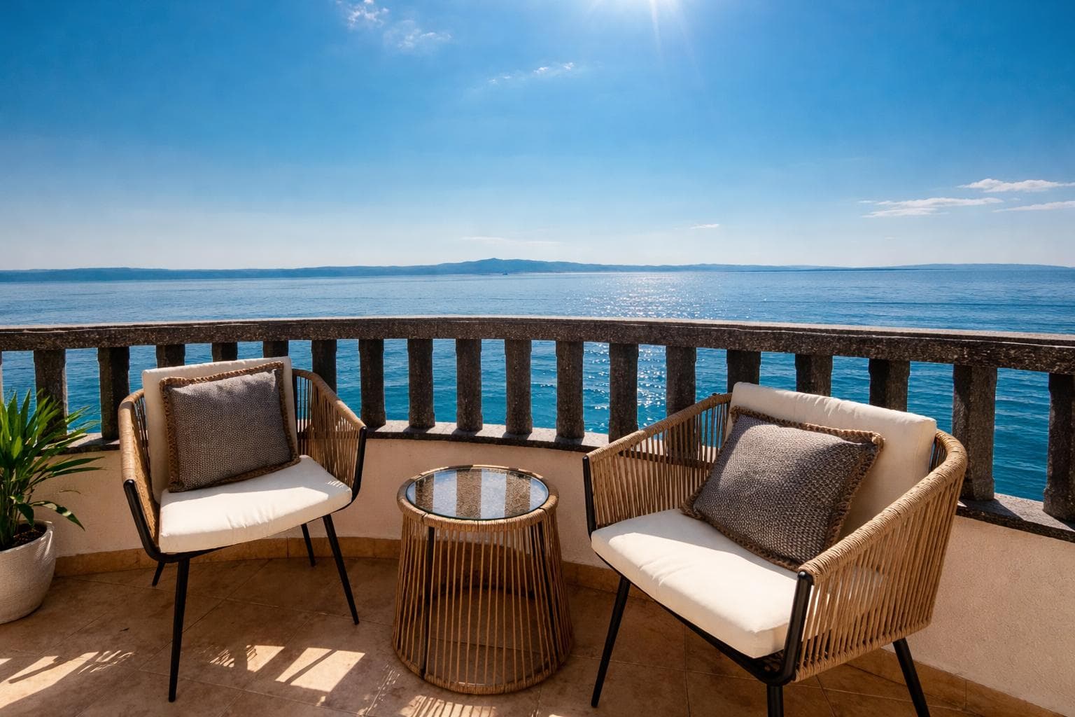 Pogled na more s balkona Villa Jurina